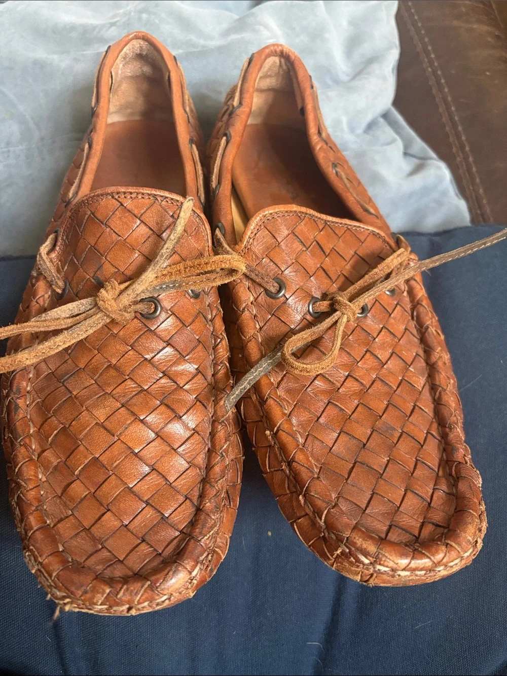 Men's Woven Leather Trask Rodrick Moccasin size 11